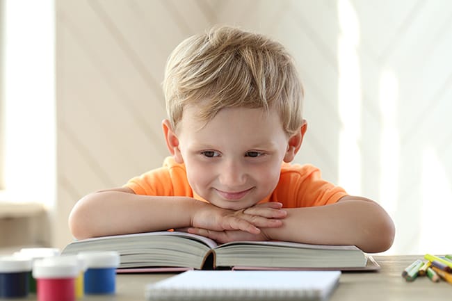 boy studying